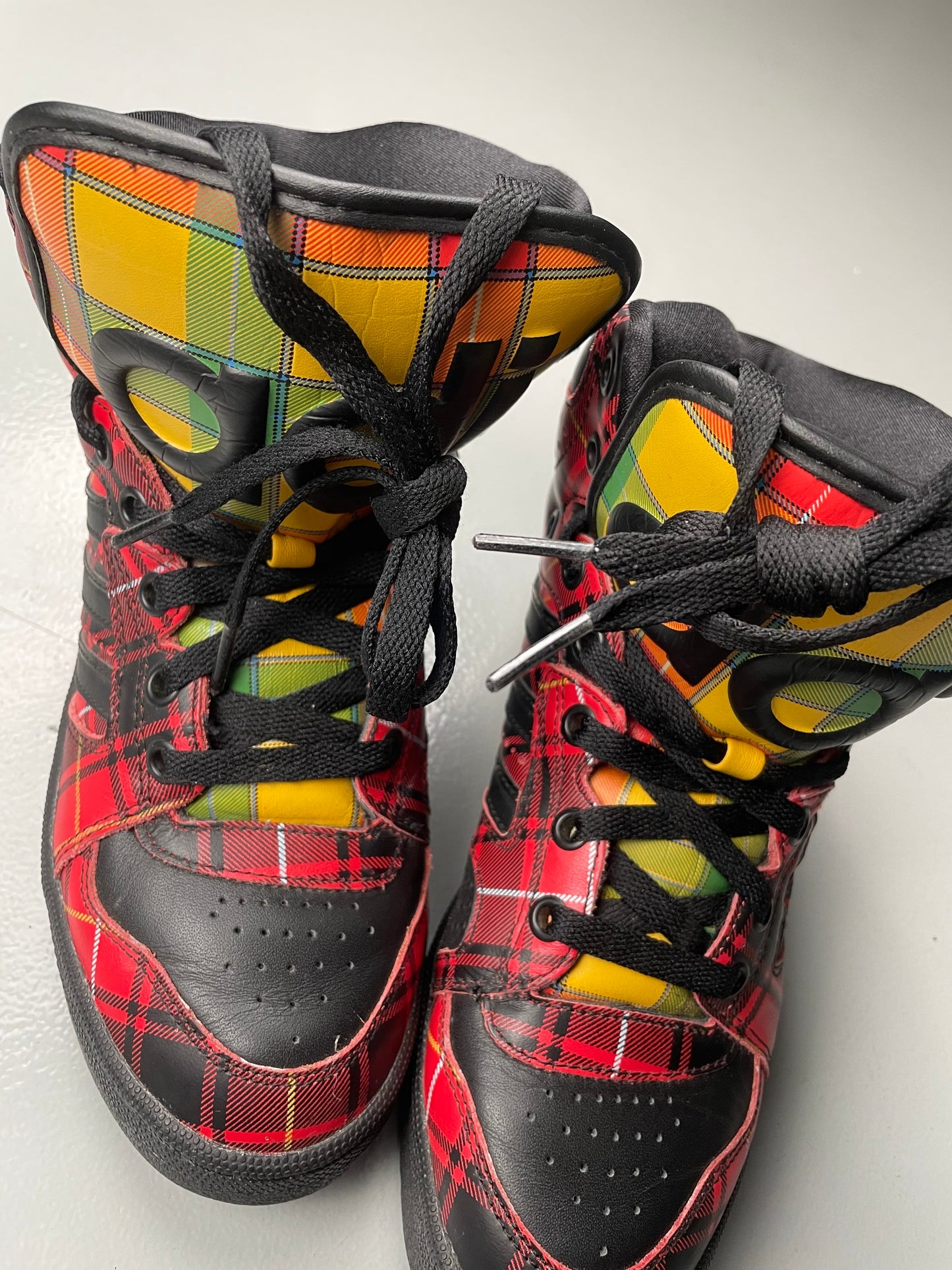 adidas Originals by Jeremy Scott S/S 2013 JS Instinct Hi "Plaid" - size 38 2/3
