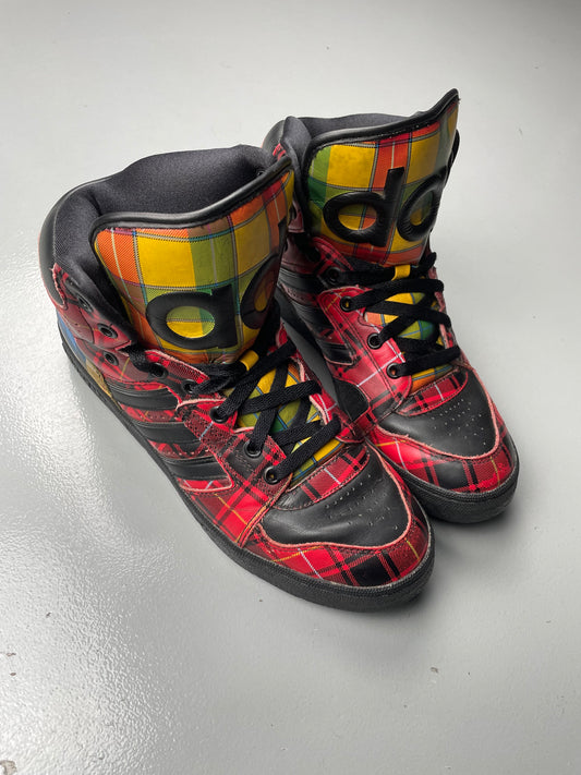 adidas Originals by Jeremy Scott S/S 2013 JS Instinct Hi "Plaid" - size 43 1/3