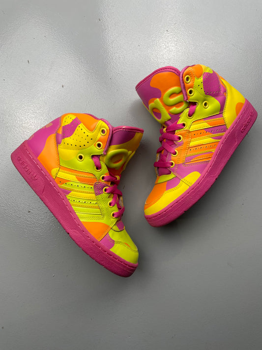 adidas Originals by Jeremy Scott A/W 2013 JS Instinct Hi Neon Camo - size 38