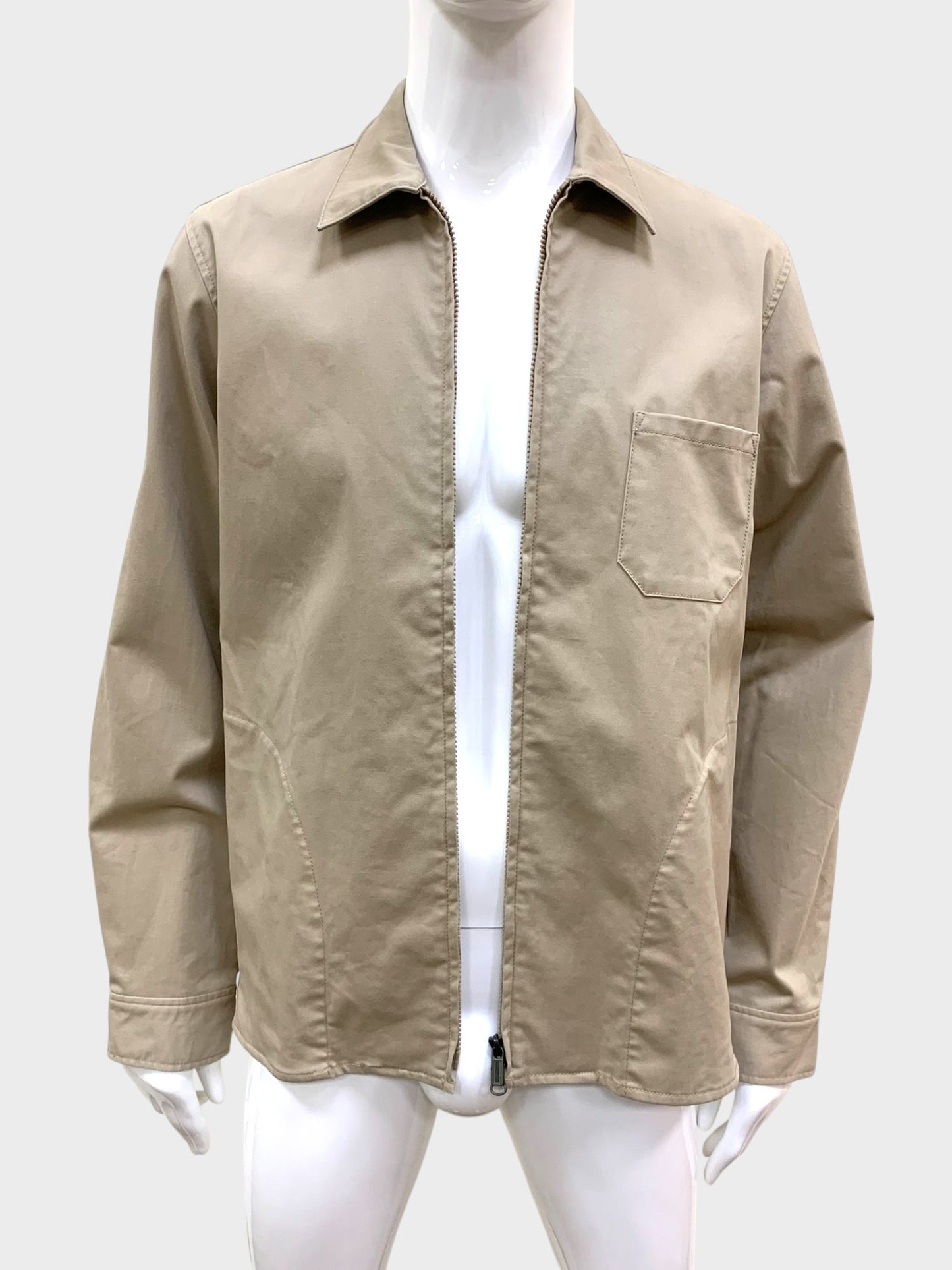 Y-3 - 2000s - work jacket with hidden side pockets (beige) - men's size M