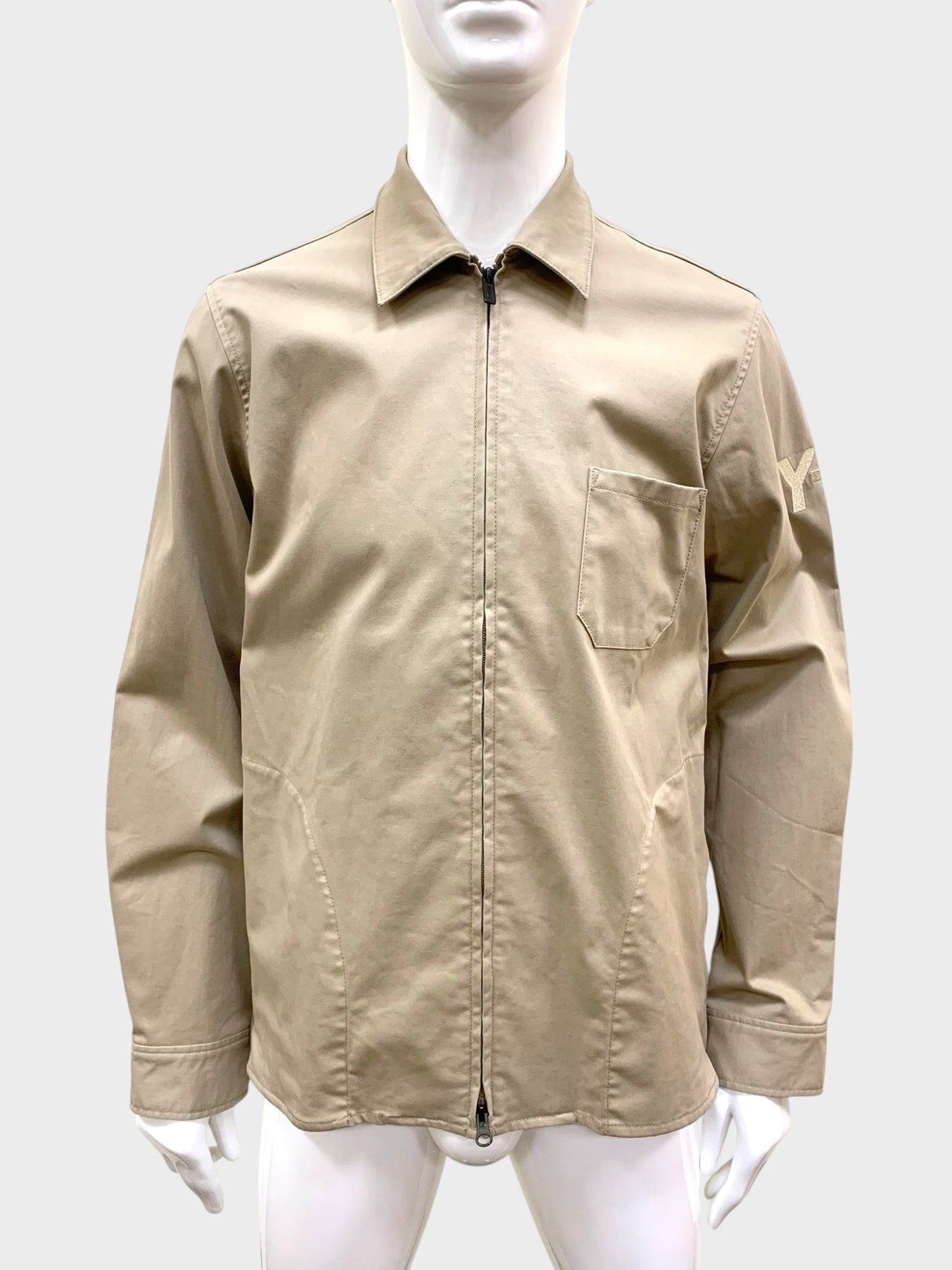 Y-3 - 2000s - work jacket with hidden side pockets (beige) - men's size M