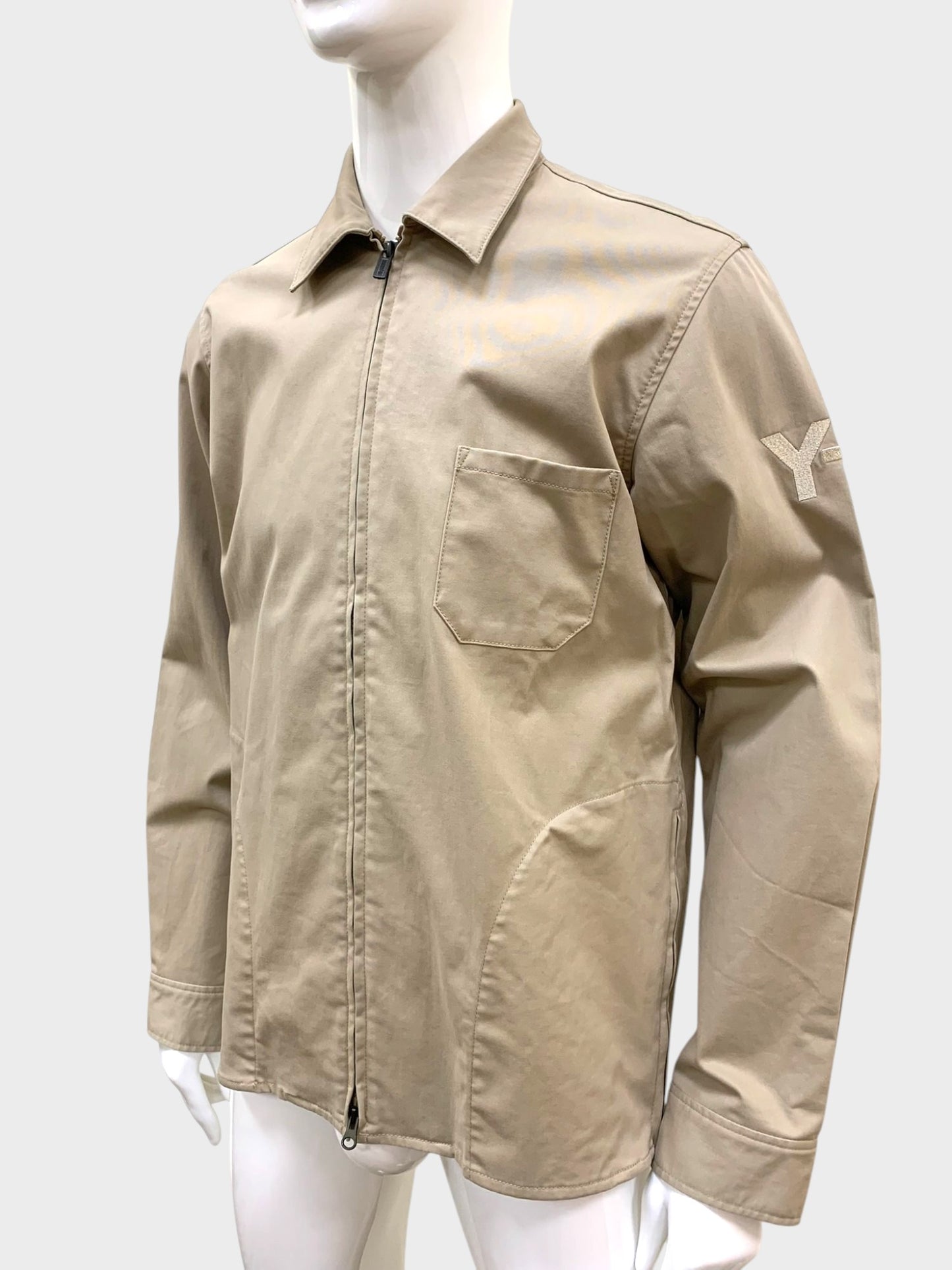 Y-3 - 2000s - work jacket with hidden side pockets (beige) - men's size M