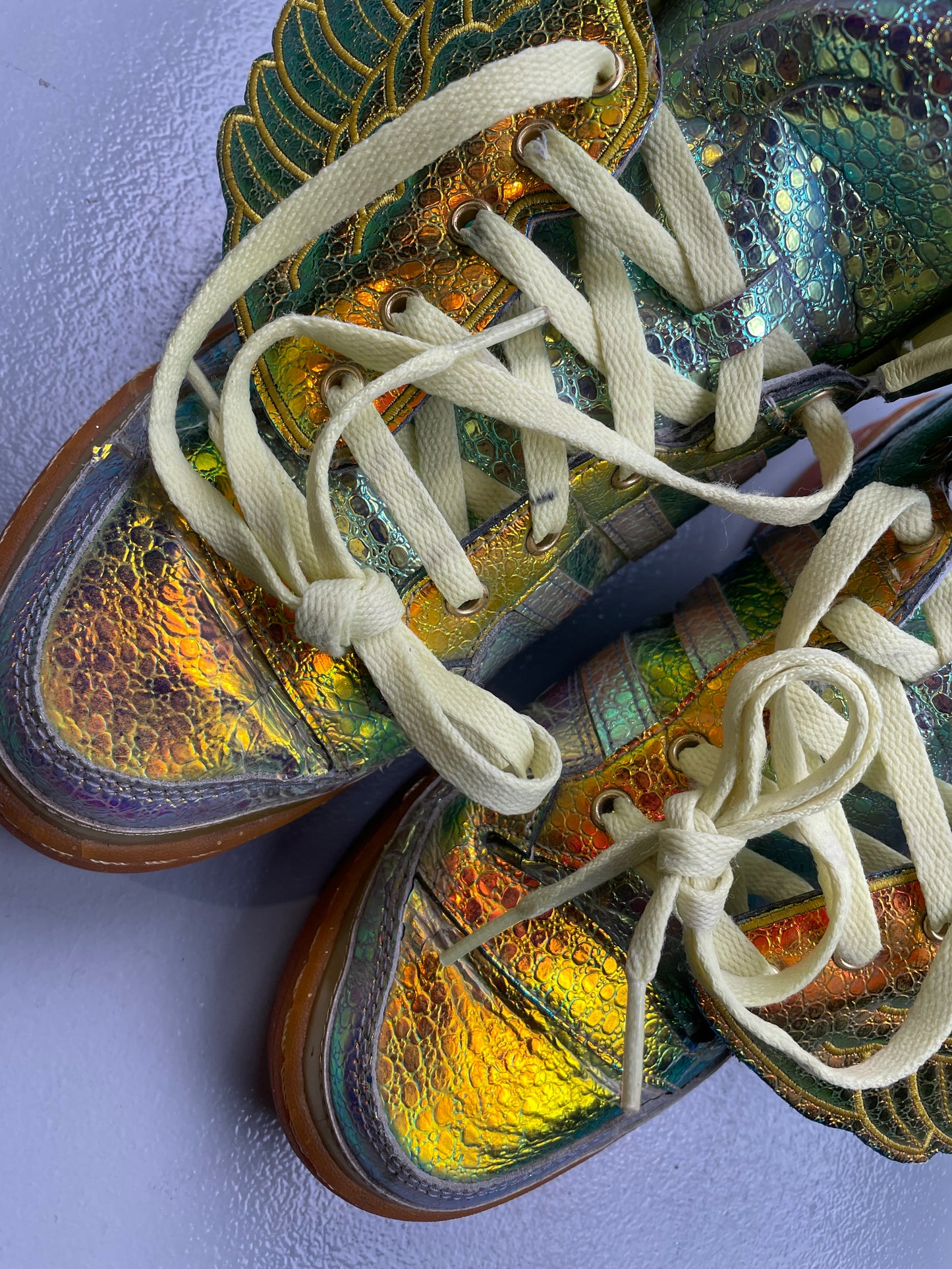 adidas Originals by Jeremy Scott S/S 2014 JS Wings "Gold Foil" - size 42 2/3