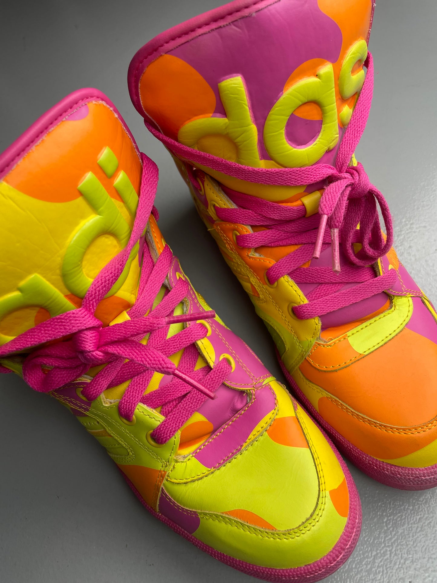 adidas Originals by Jeremy Scott A/W 2013 JS Instinct Hi Neon Camo - size 40 2/3