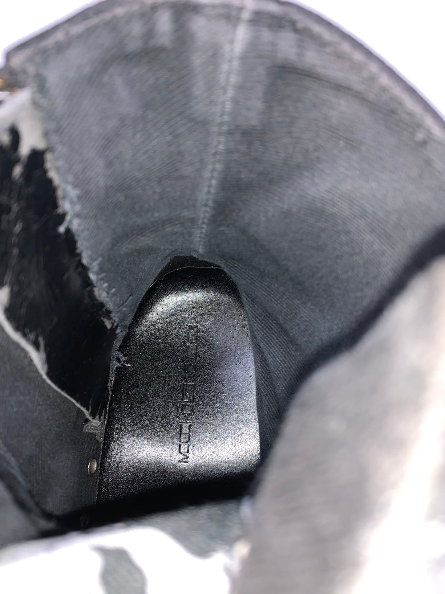 Rick Owens DRKSHDW - A/W 2014 - "Ramones" denim vegan sneakers (Black Wax) - size 42