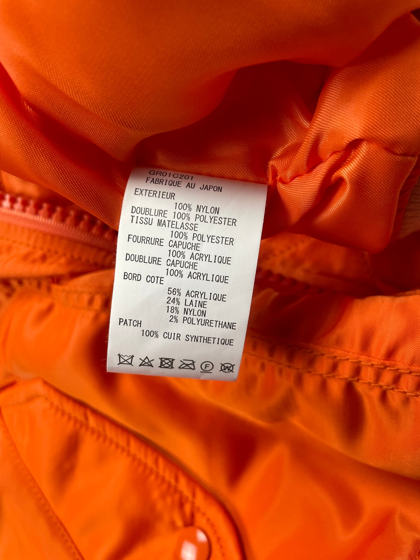 GR-Uniforma 2019 made in Japan orange bomber with detachable sleeves - size M