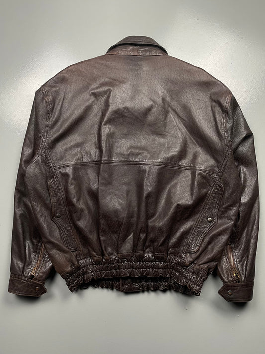 vintage Giorgio Armani leather bomber jacket