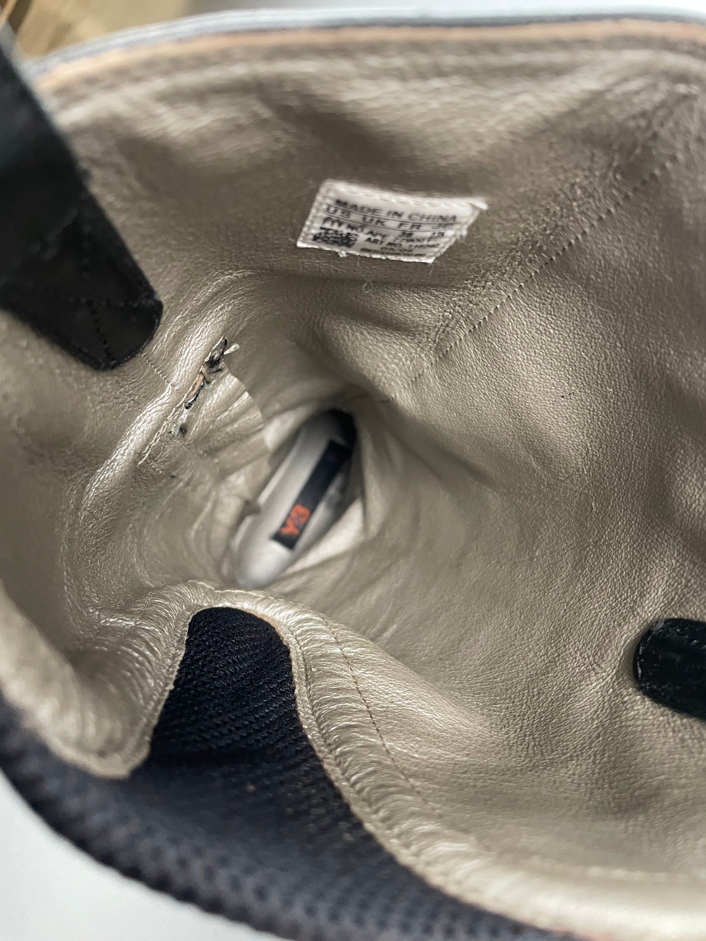 Y-3 A/W 2005 leather moto boots - size 38