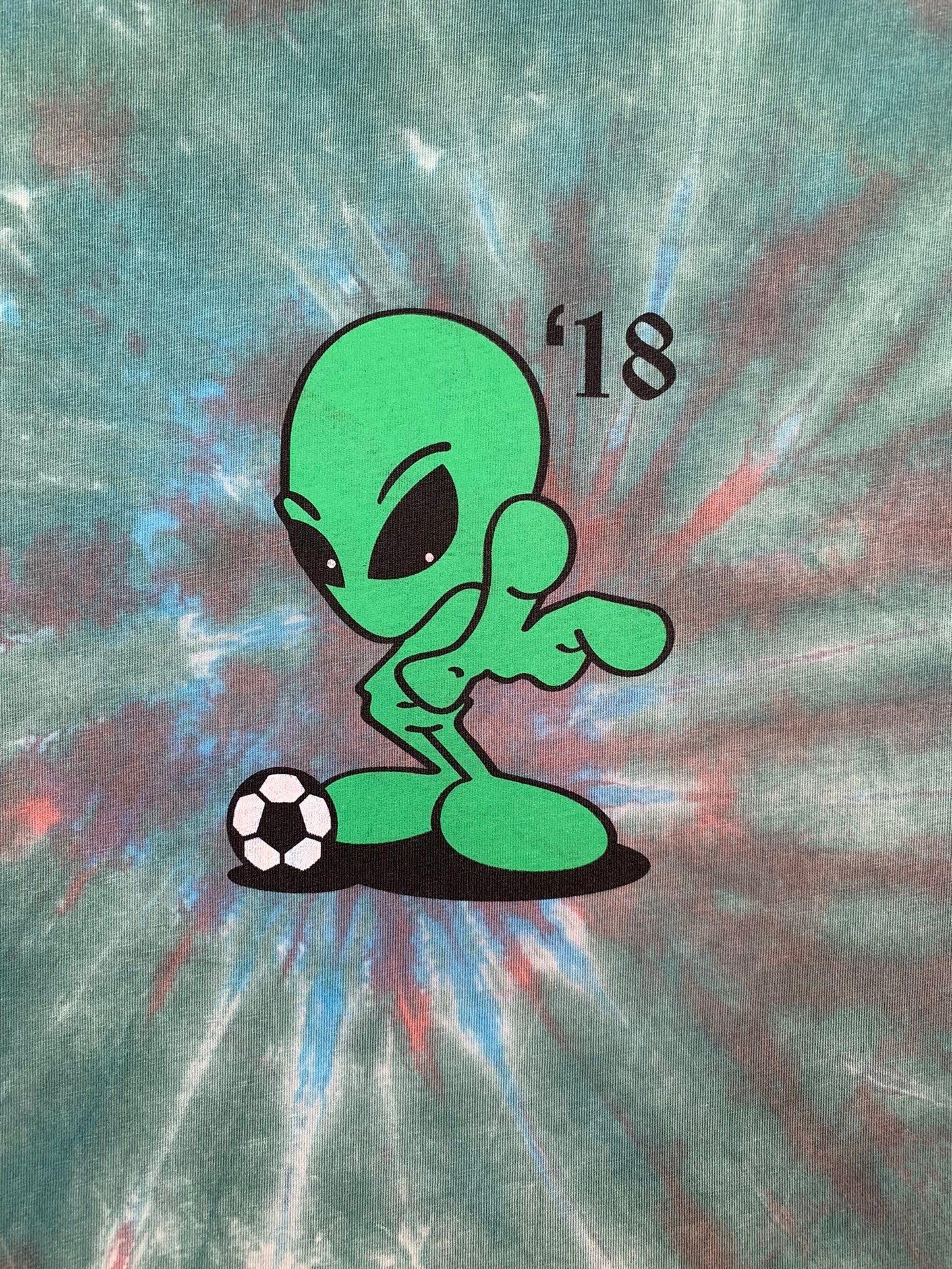 Gosha Rubchinskiy - S/S 2018 - World Cup alien tie-dye oversized long sleeve - size XS