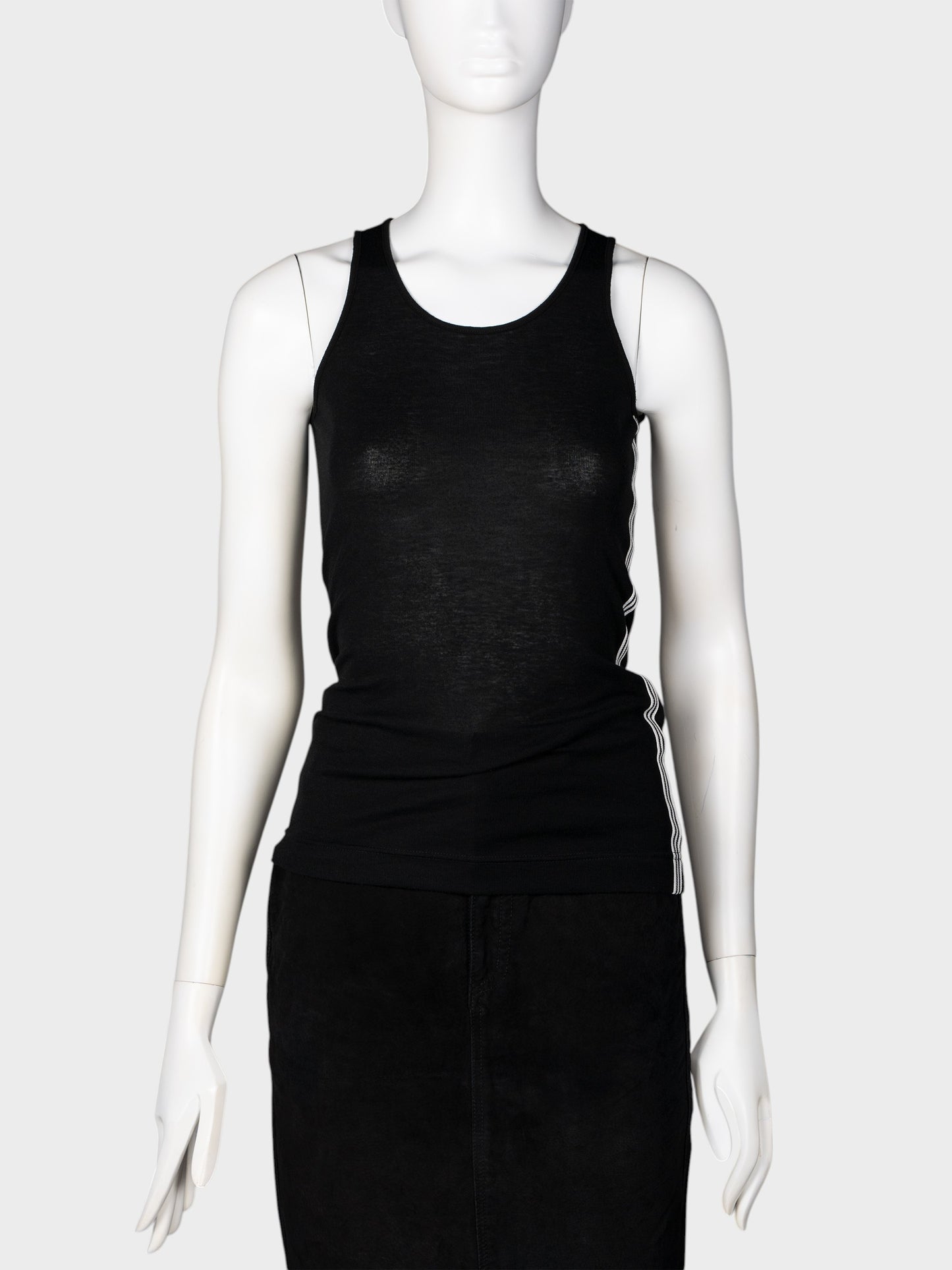 Y-3 - S/S 2011 - three stripes polyester and rayon tank top - women's size XS