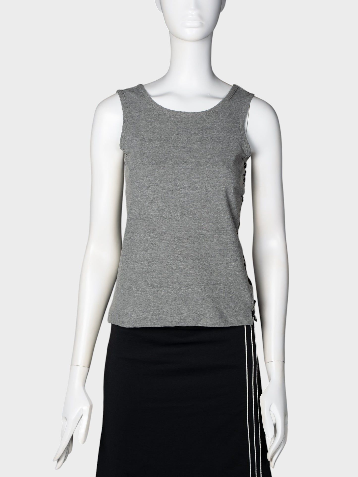 Y's by Yohji Yamamoto - 2000s - tank top with transparent decoration - women's size 3