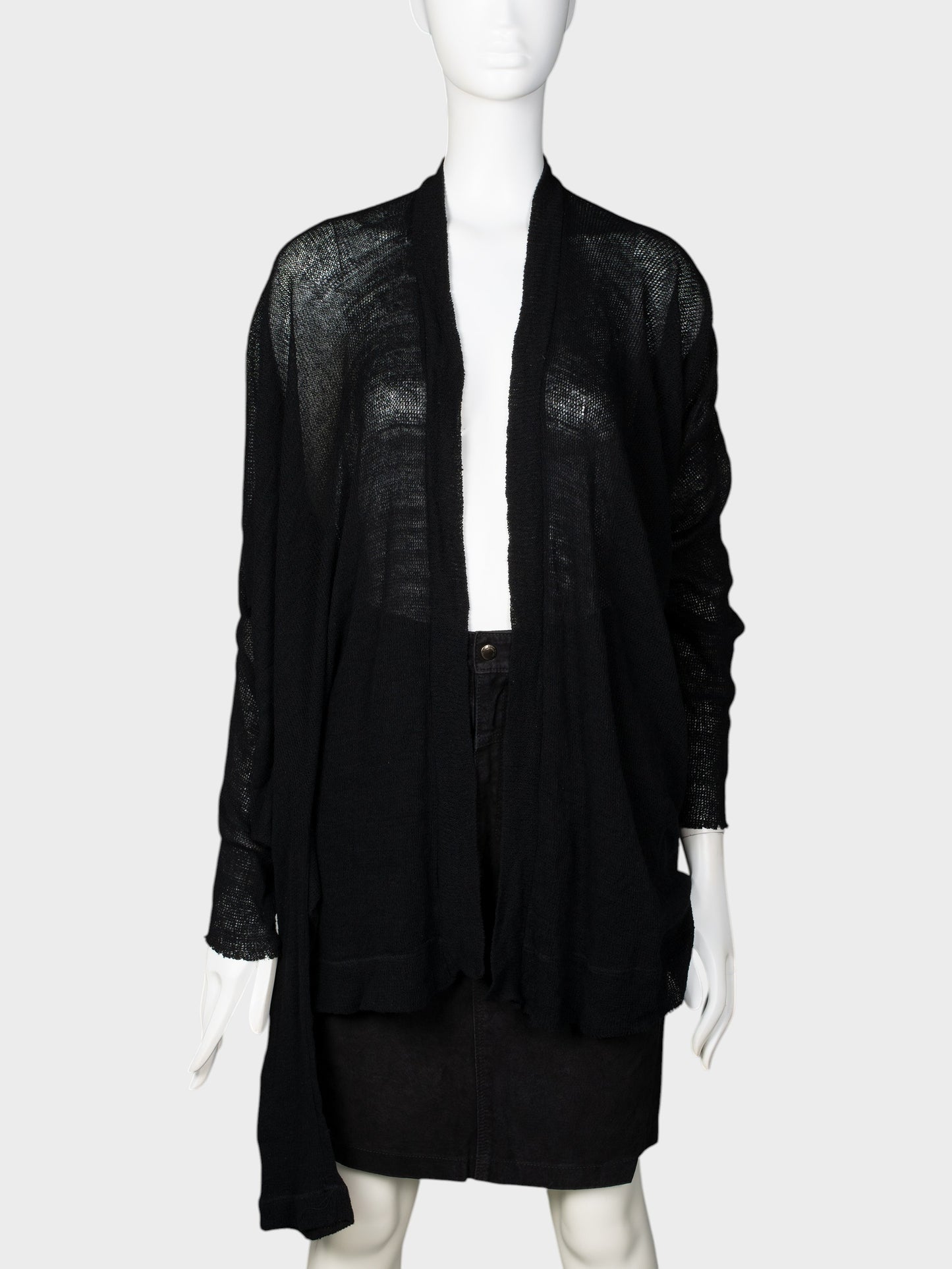 Y's by Yohji Yamamoto - S/S 2004 - deconstructed 4 arms cardigan (black) - size 3