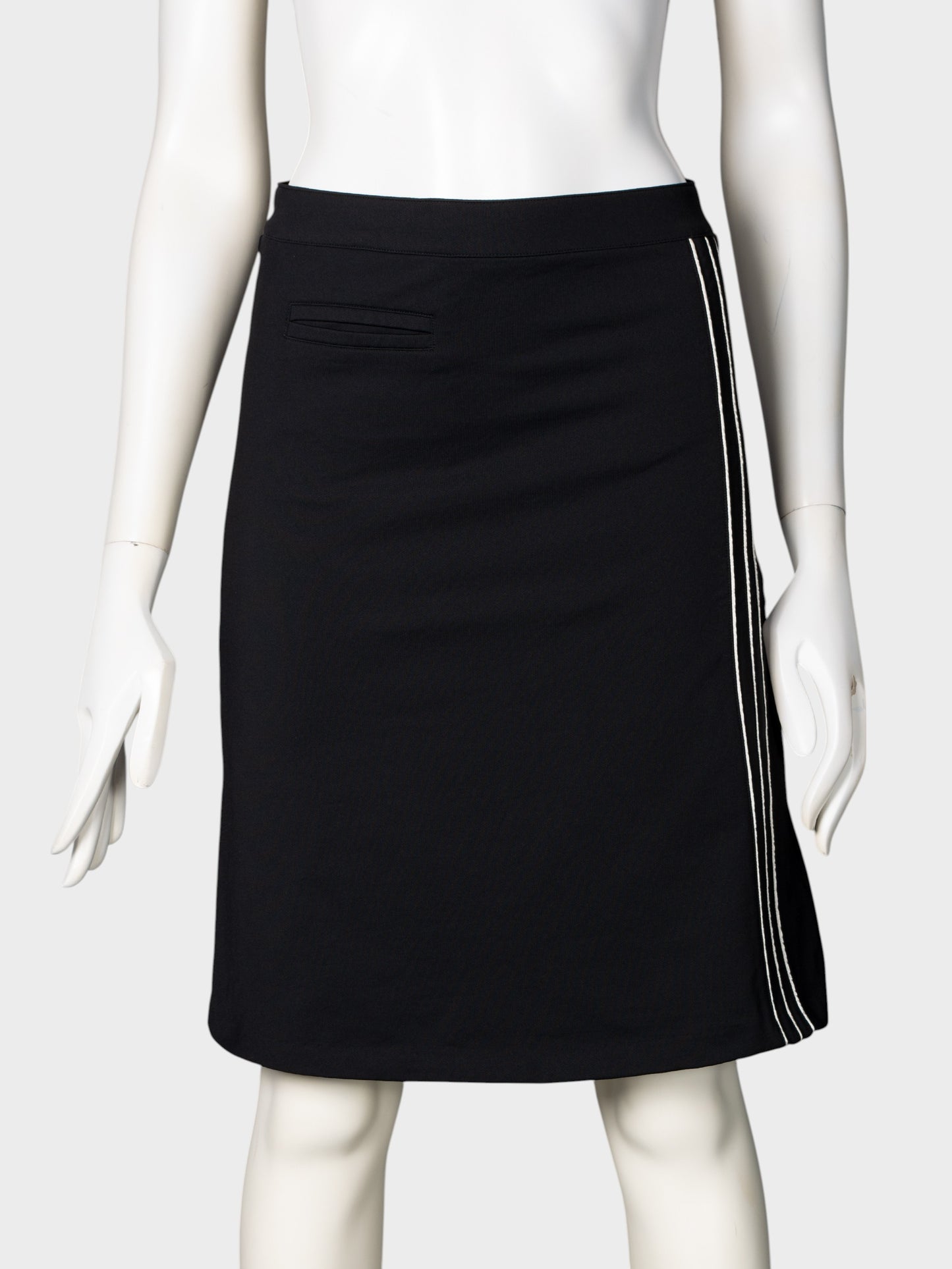 Y-3 - A/W 2006 - three stripes midi skirt (black) - size XS
