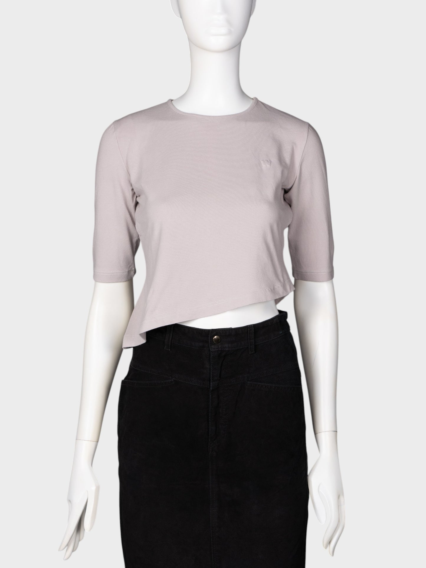 Wild & Lethal Trash - (vintage) - asymmetric cropped half-sleeve t-shirt - women's size M