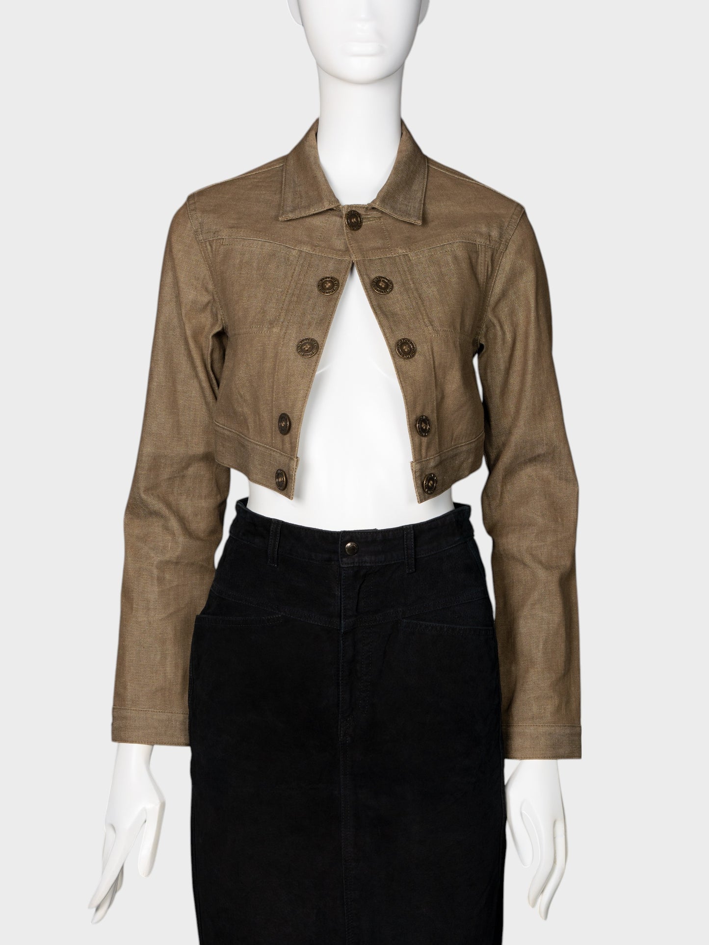 Y's by Yohji Yamamoto - S/S 2005 - Y's in Love cropped denim jacket - size 2