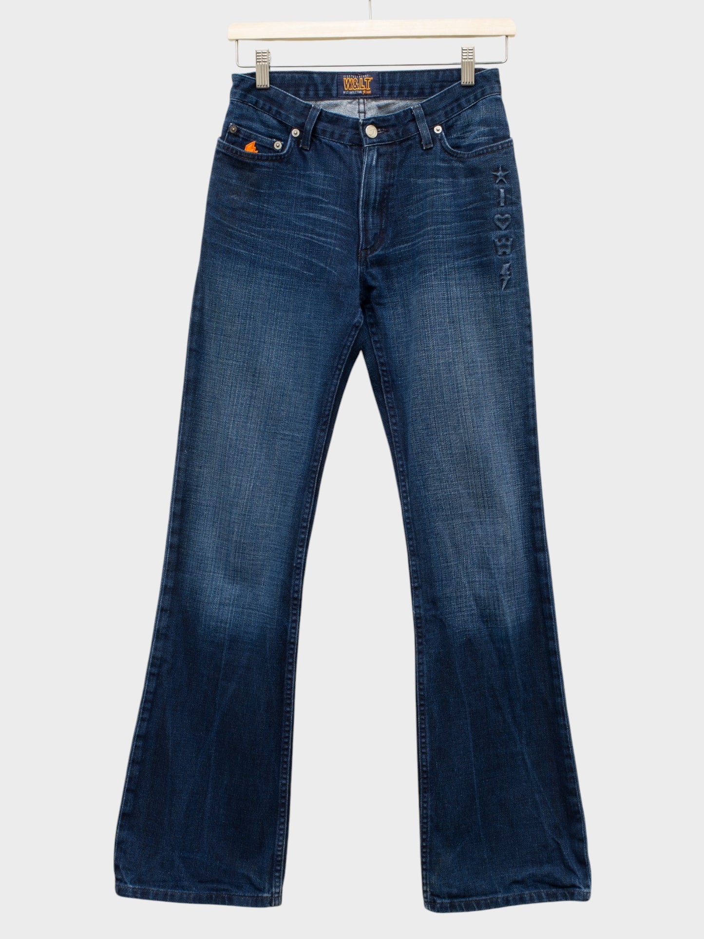 Wild & Lethal Trash - (vintage) - "I love Walter" low waist bootcut jeans - size 28