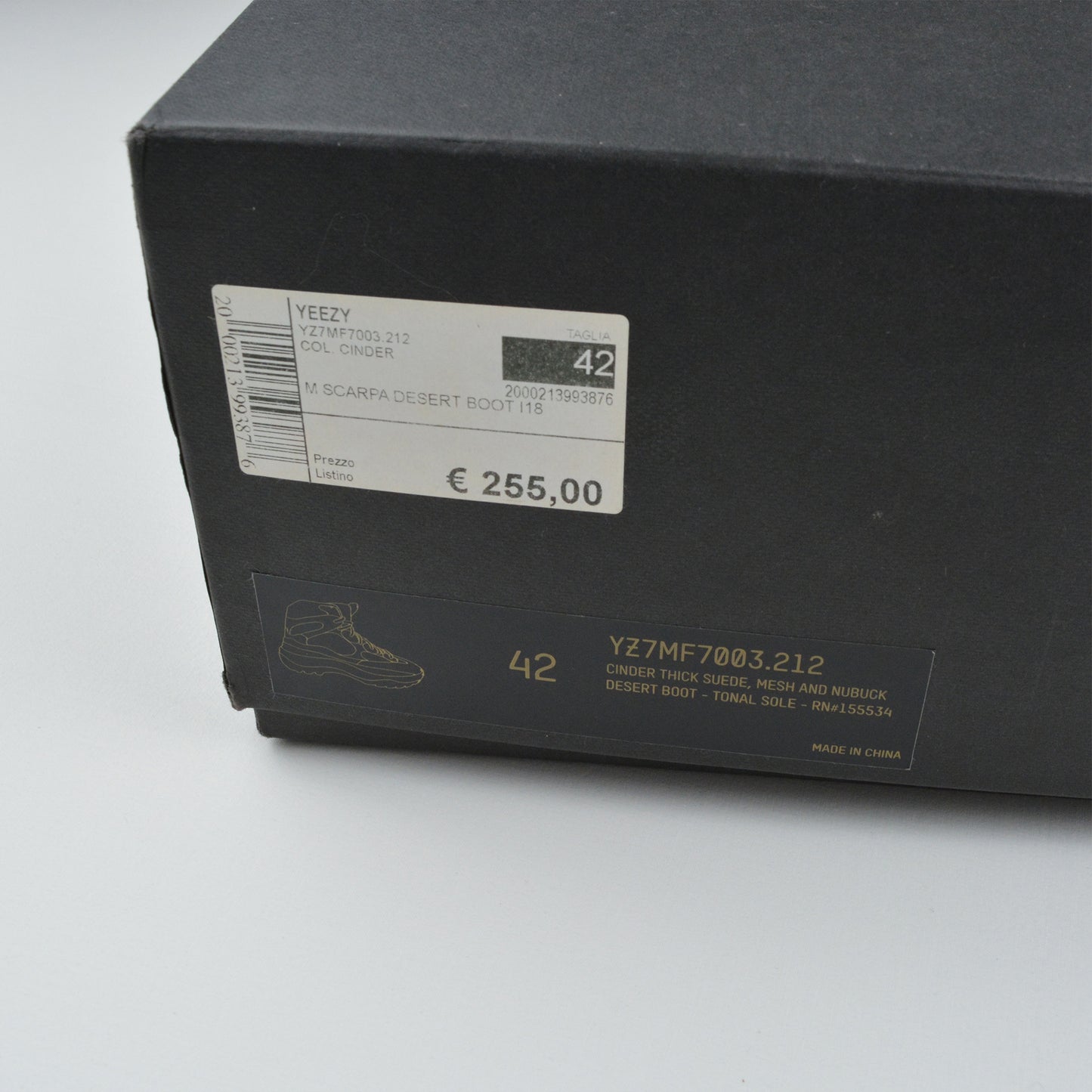 YEEZY Season 7 (2018) - Thick Suede, Mesh and Nubuck Desert Boot (Cinder) - size 42