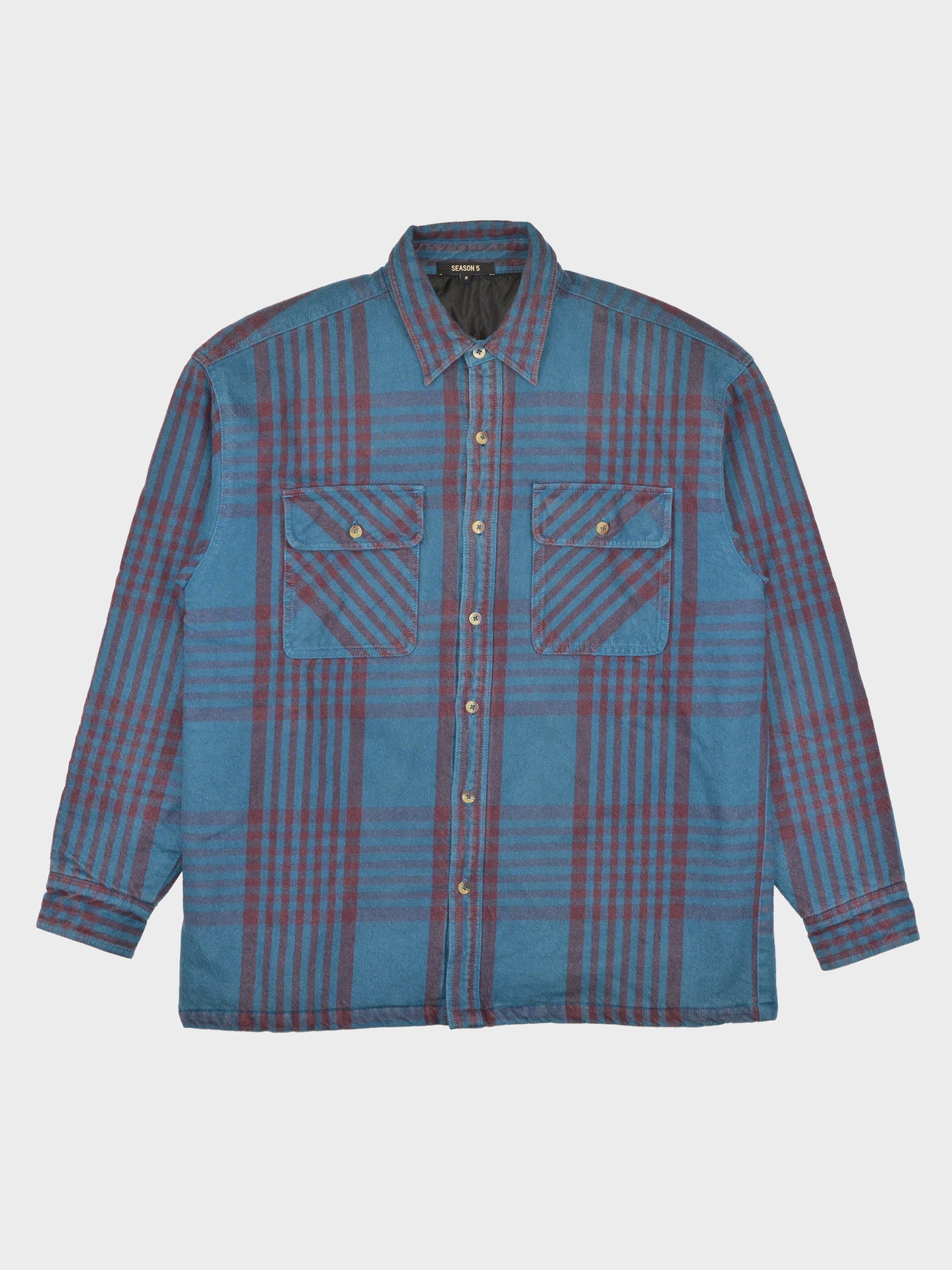 YEEZY Season 5 (2017) - classic oversized check flannel overshirt - size S