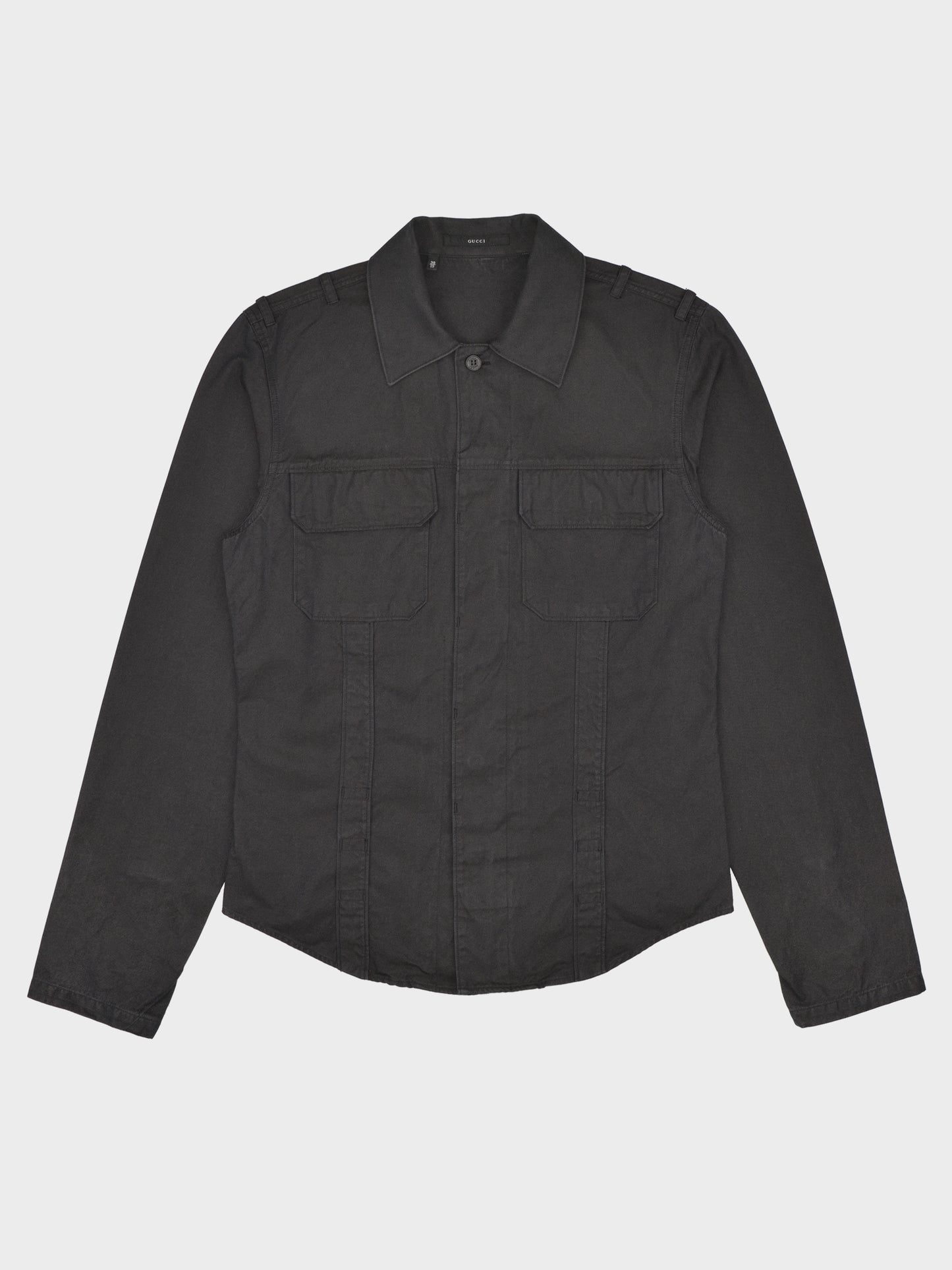 Gucci - S/S 1999 - thick cotton military shirt - size 38