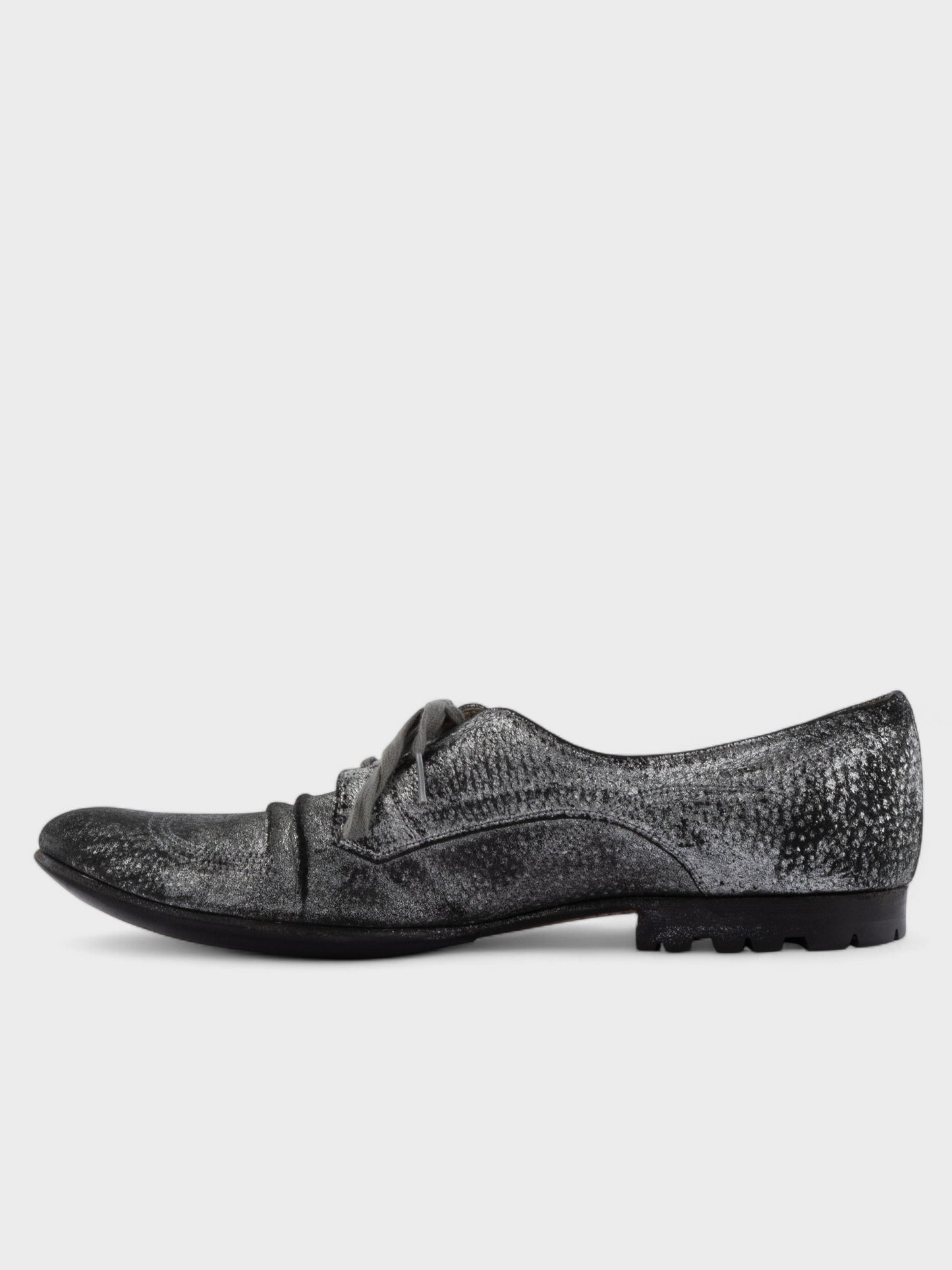 Yohji Yamamoto X Hiromu Takahara - metallic leather derbies - size 5