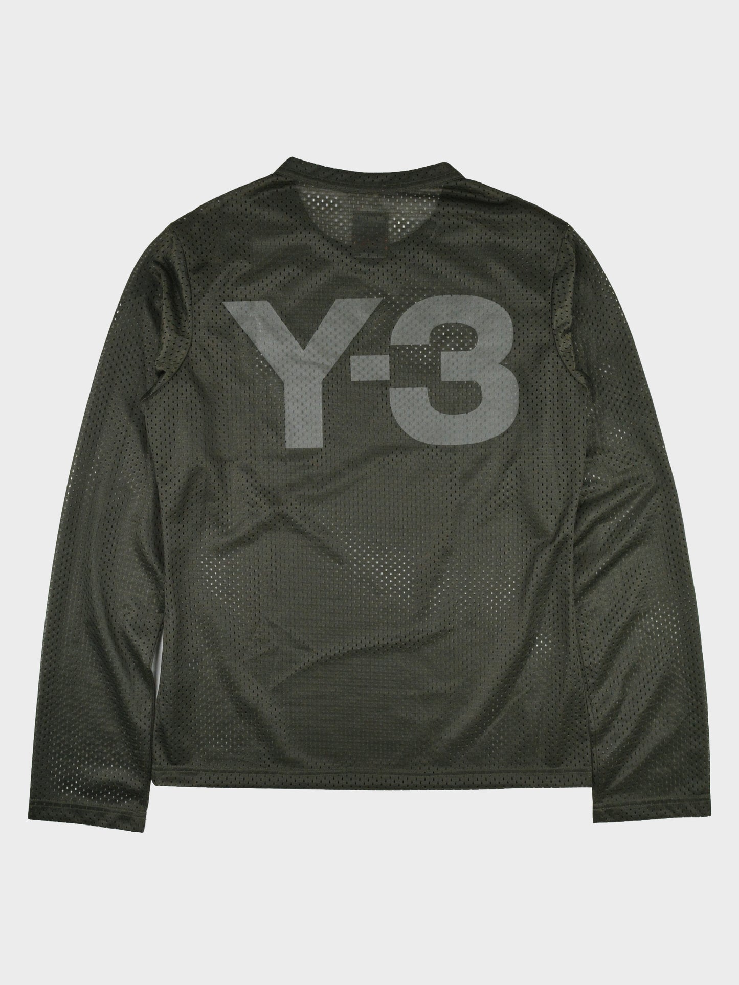 Y-3 - S/S 2003 - back logo jersey long-sleeve (green) - size S