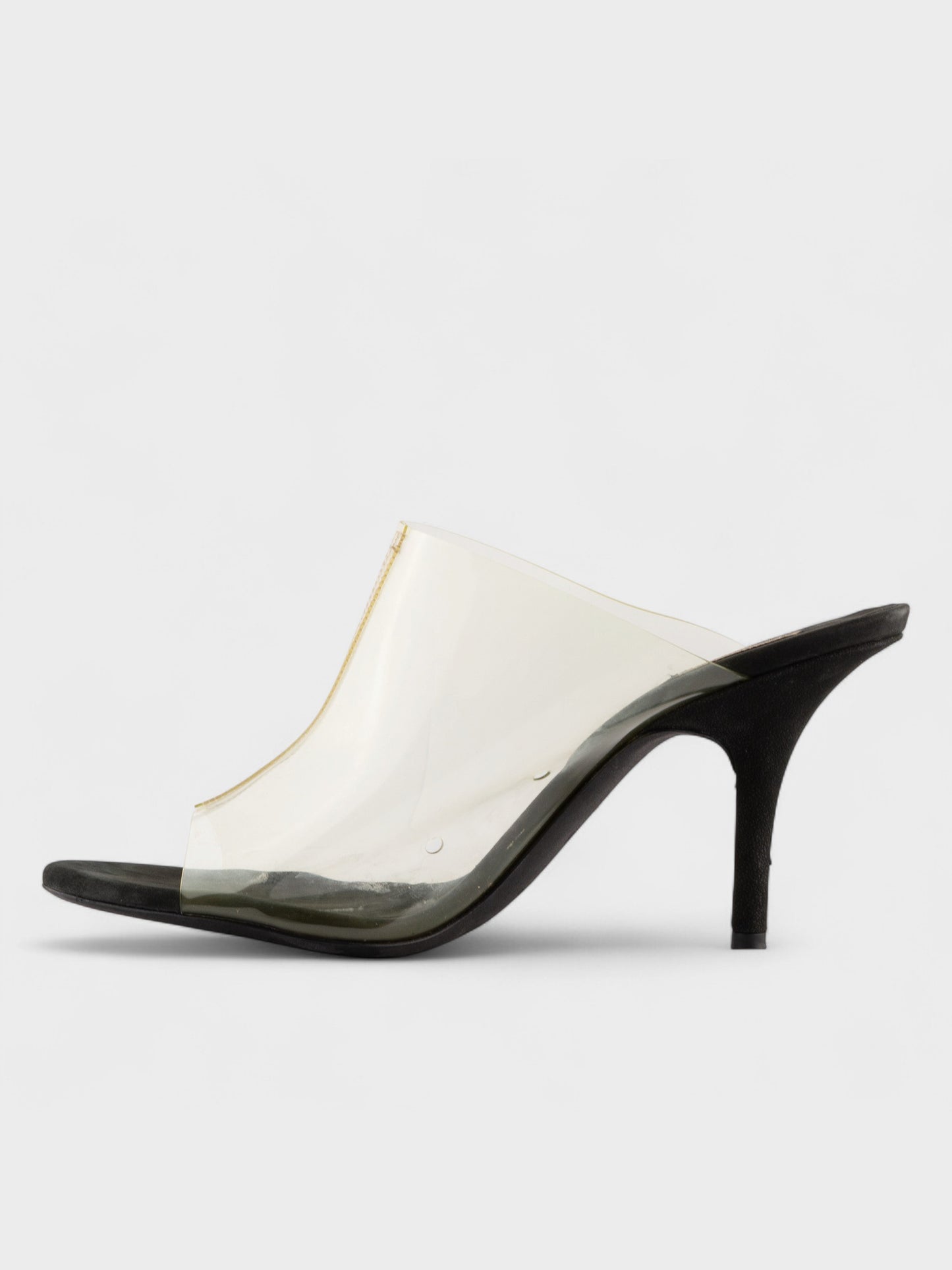 YEEZY Season 8 - Clear & Graphite Soft PVC Mule - 90mm heel - size 38