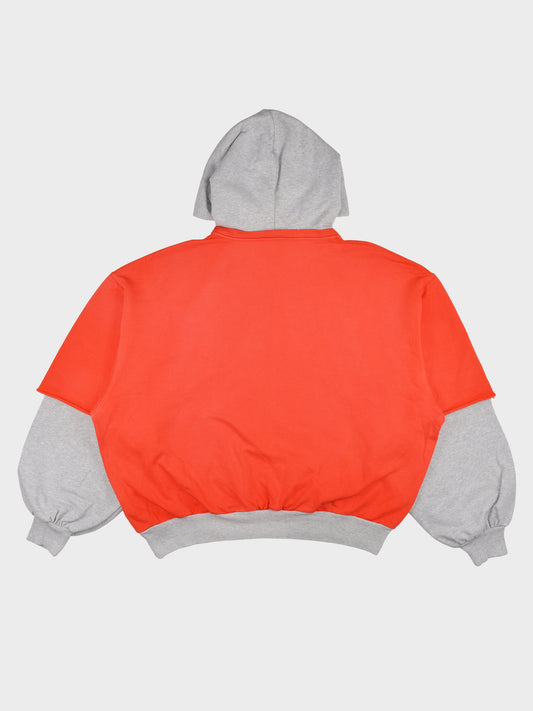 Gosha Rubchinskiy - S/S 2018 - combo hoodie (red) - size M