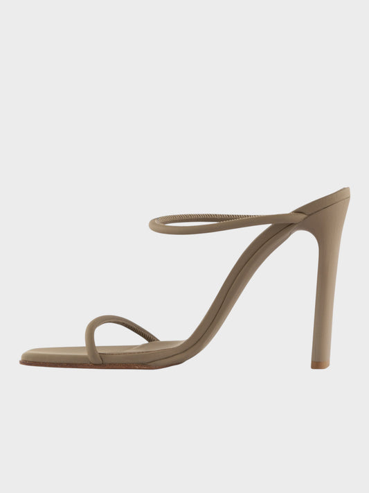 YEEZY Season 6 (2018) - Cobblestone Rubberized Leather Sandal - 110mm heel - size 38