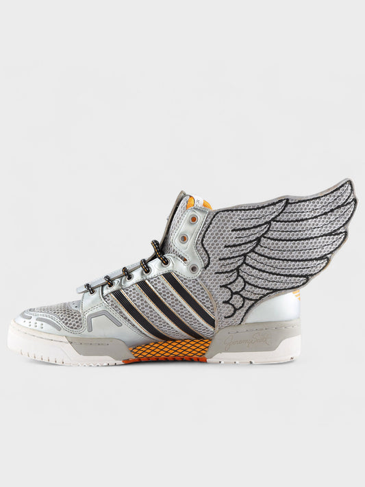 adidas Originals by Jeremy Scott - A/W 2012 - JS Wings 2.0 "Metallic Silver Mesh" - size 44 2/3