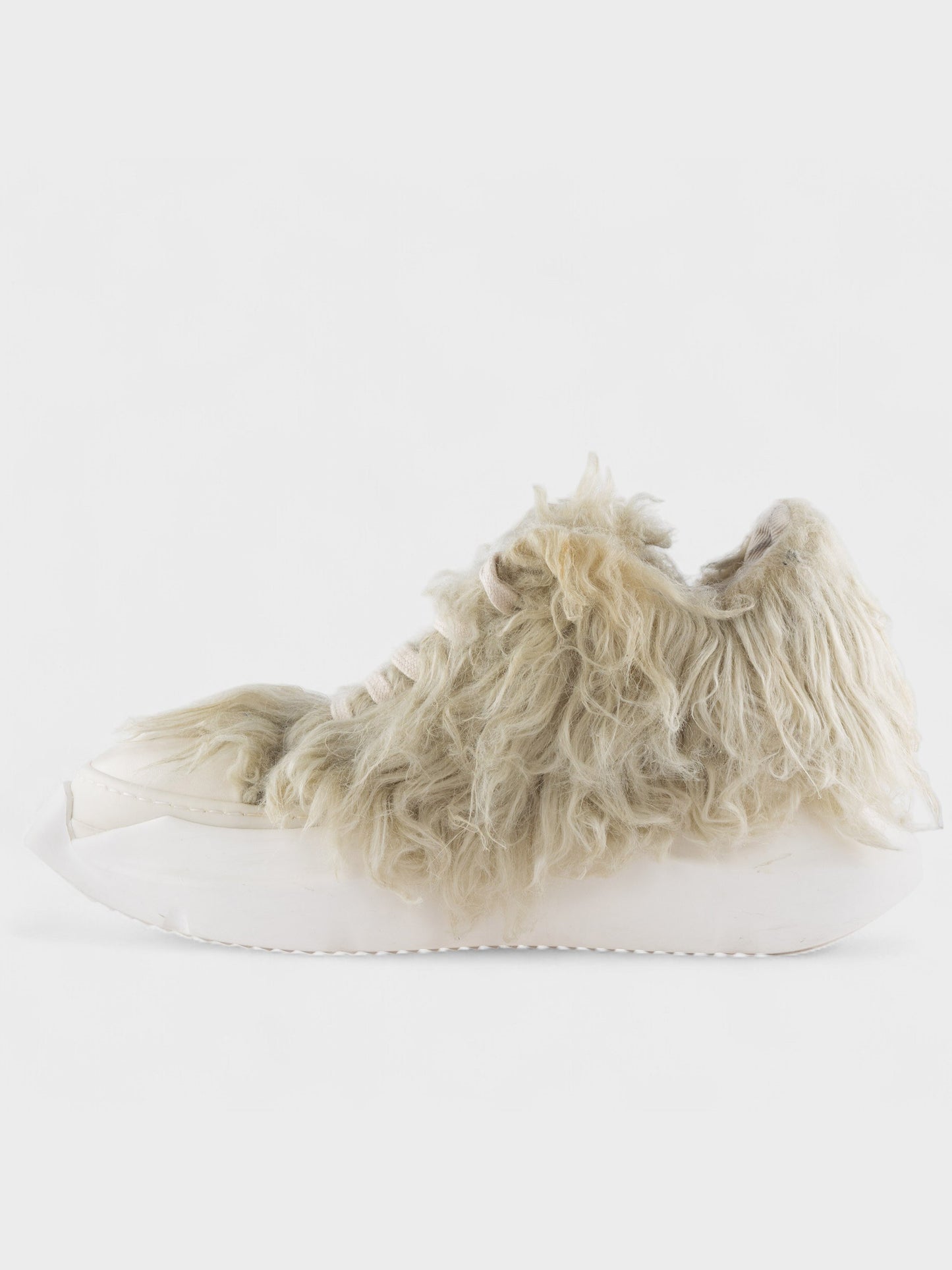 Rick Owens DRKSHDW - Abstract Low "Ramones" sneakers with faux fur - size 41