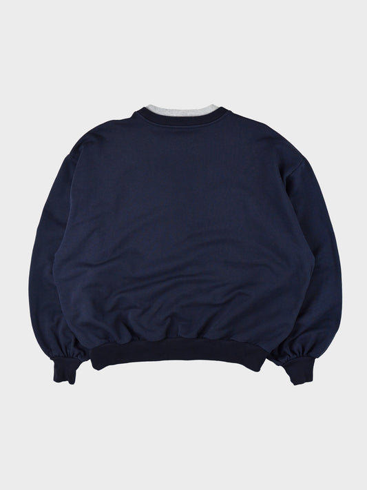 Gosha Rubchinskiy - S/S 2018 - double collar crewneck (navy) - size M