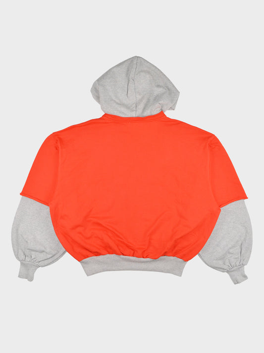 Gosha Rubchinskiy - S/S 2018 - combo hoodie (red) - size XS