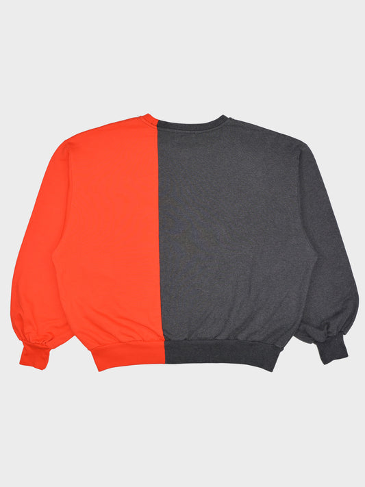 Gosha Rubchinskiy - S/S 2018 - split crewneck (dark grey/red) - size M