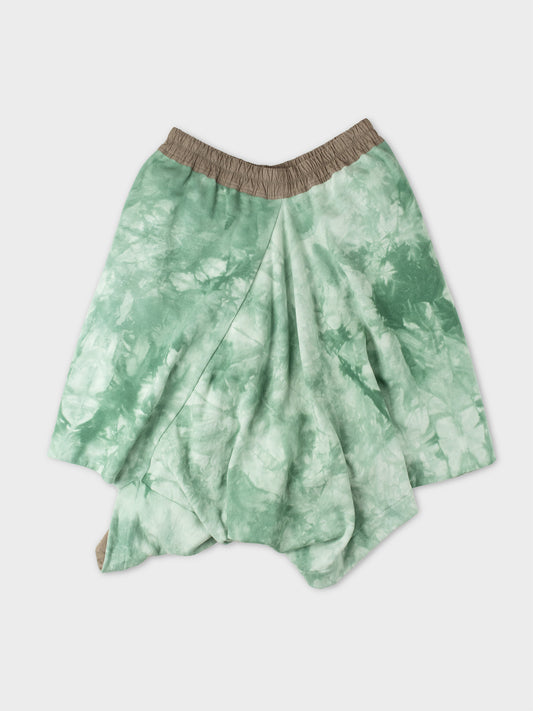 Bernhard Willhelm - S/S 2023 - oversized tie-dye shorts (green) - size M