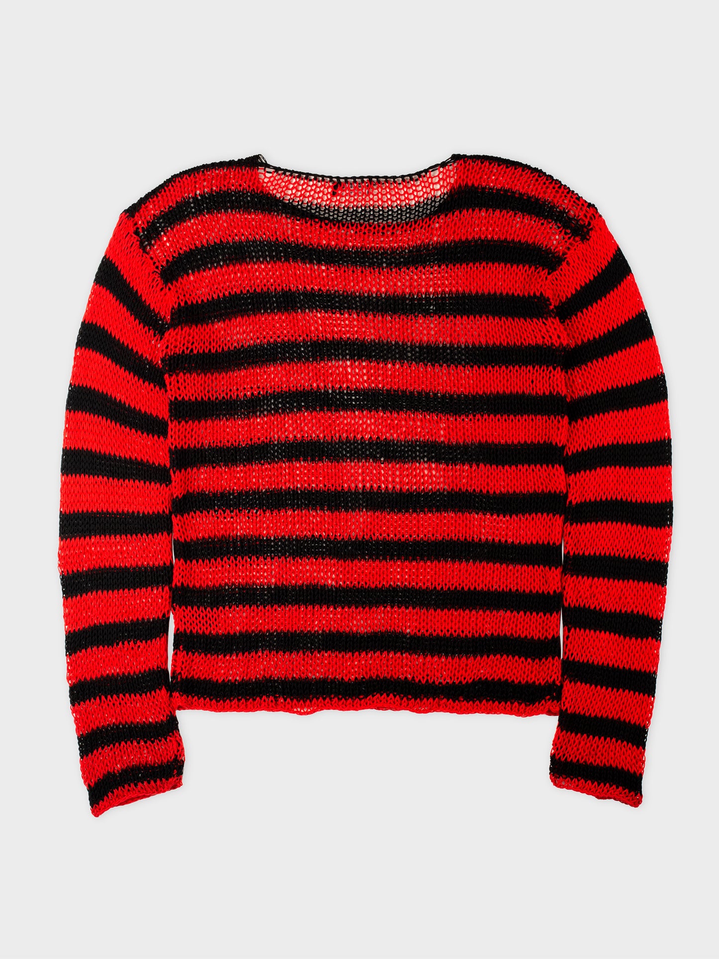 Raf Simons Archive Redux (2021) - AW97 Striped Open Knit Cotton Sweater - size M