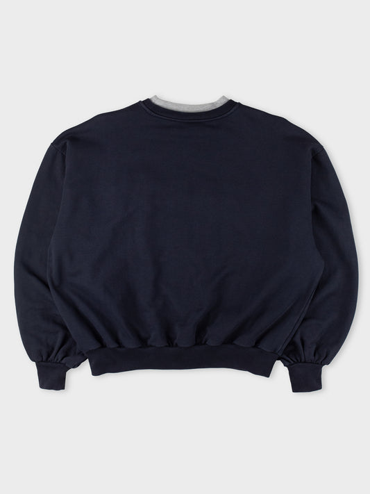 Gosha Rubchinskiy - S/S 2018 - double collar crewneck (navy) - size S