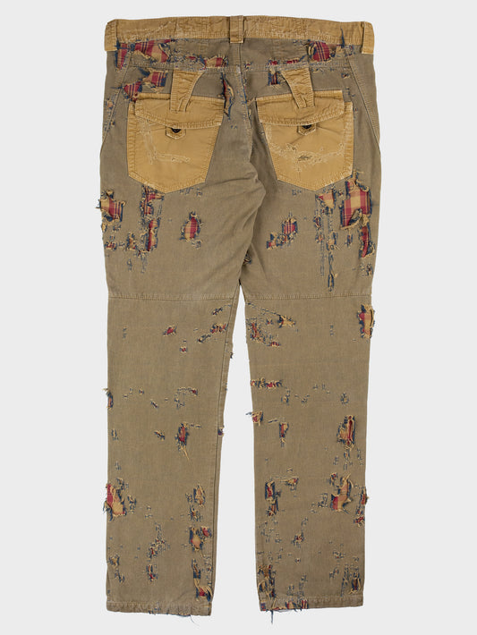 Le Jean De Marithé + François Girbaud - "zombie" destroyed cargo pants - size 48