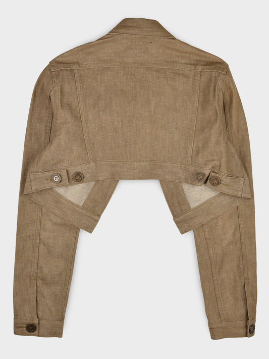 Y's by Yohji Yamamoto - S/S 2005 - Y's in Love cropped denim jacket - size 2