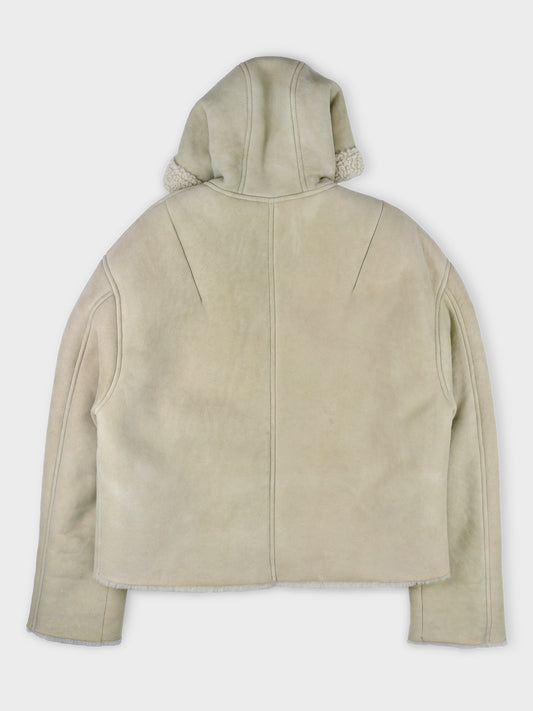 YEEZY Season 4 (2017) - hooded shearling jacket (Dune) - size S