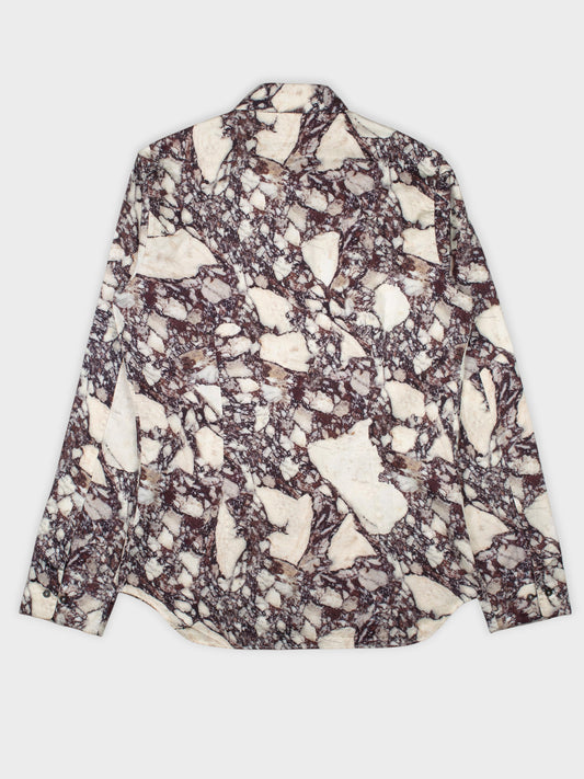 Jil Sander by Raf Simons - A/W 2008 - marble shirt - size 39