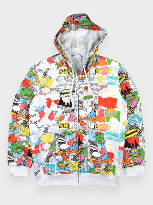 Comme des Garçons SHIRT - A/W 2019 - comic strip zip-up hoodie - size M