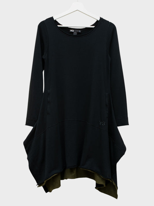Y-3 - A/W 2012 - raw edge french terry dress - size M