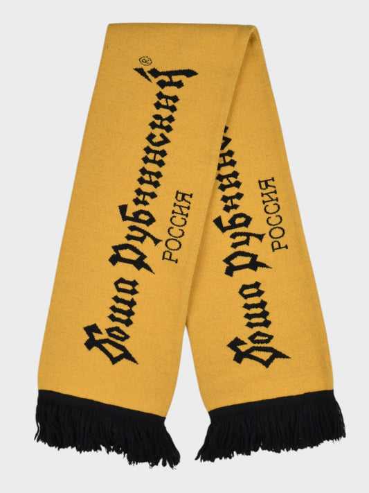 Gosha Rubchinskiy - A/W 2017 - logo maxi scarf (yellow)