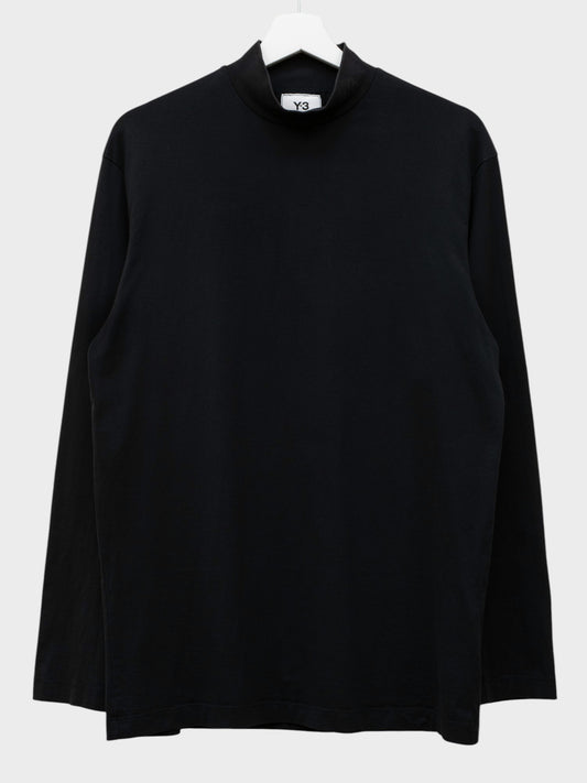 Y-3 - S/S 2021 - Classic Mock Neck Long Sleeve Tee (black) - size S