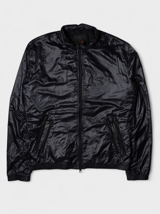 Y-3 - S/S 2007 - nylon windbreaker with packable hood (black) - men's size S