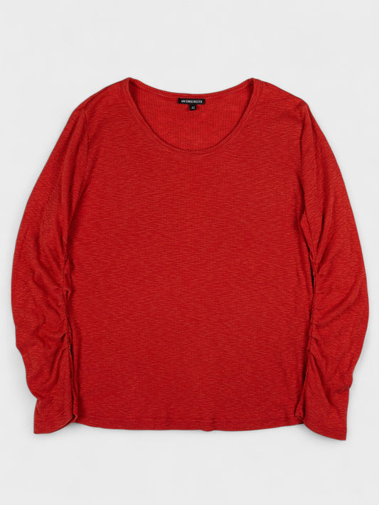 Ann Demeulemeester - long-sleeve t-shirt with ruched sleeves - size 42
