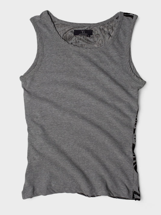 Y's by Yohji Yamamoto - 2000s - tank top with transparent decoration - women's size 3