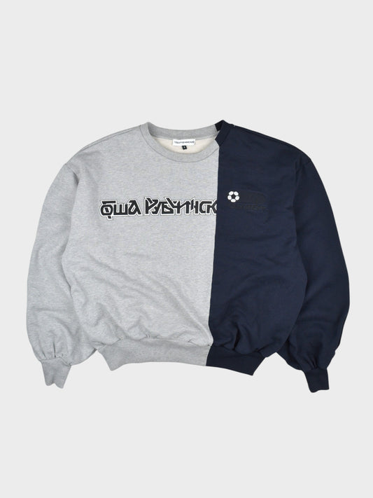 Gosha Rubchinskiy - S/S 2018 - split crewneck (grey/navy) - size S