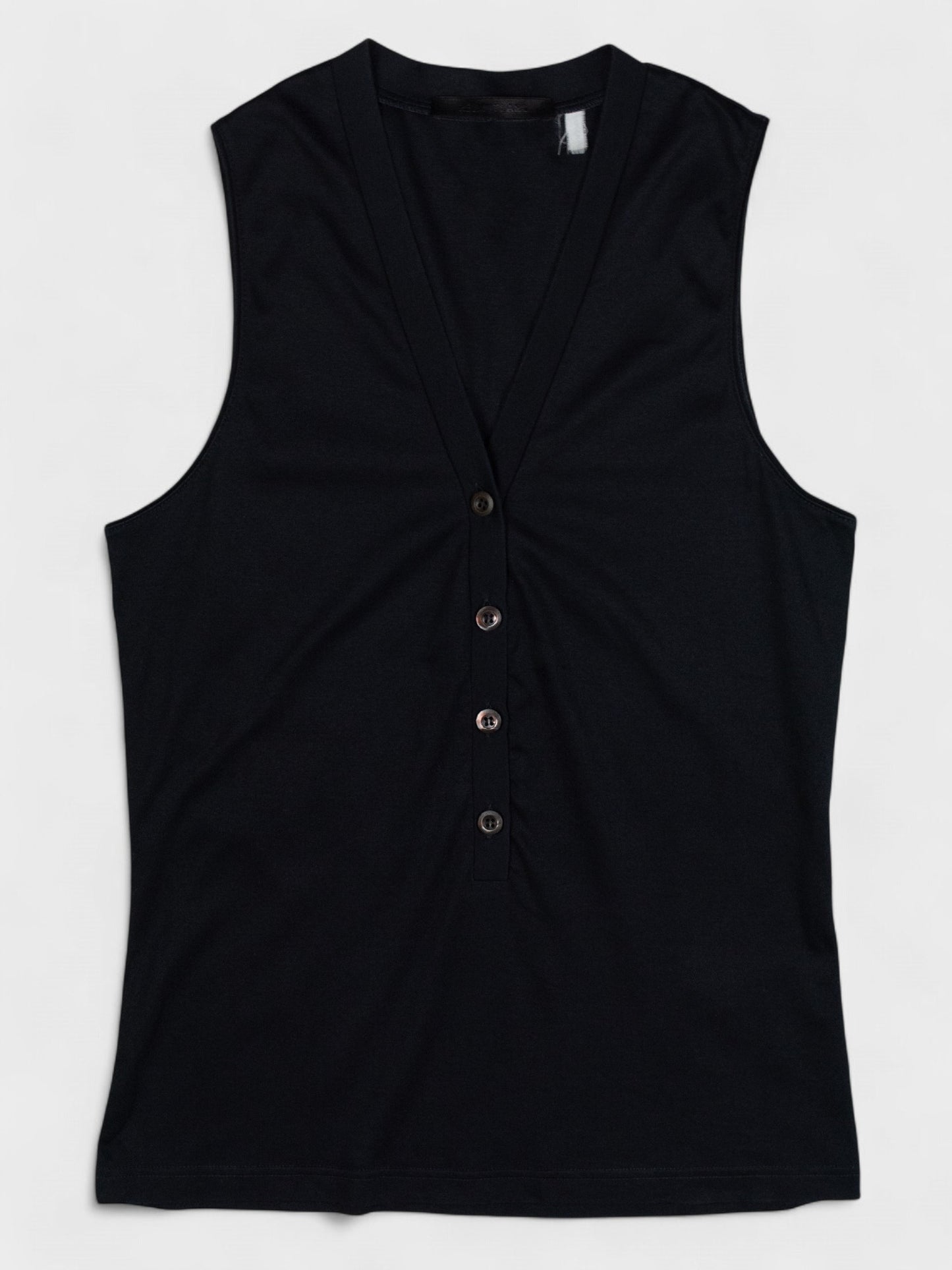 Helmut Lang - (vintage) - button-up tank top (dark navy) - women's size 42
