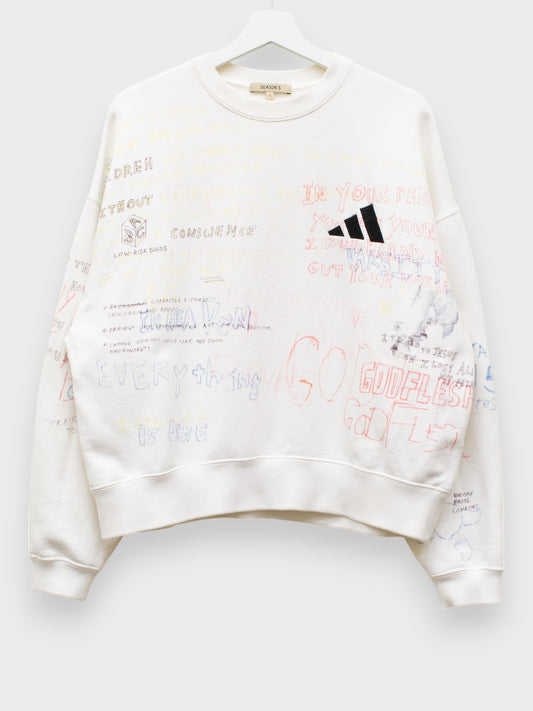 YEEZY Season 5 (2017) - adidas scribble crewneck sweatshirt - size S